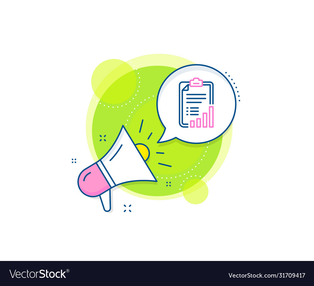 Checklist line icon graph chart sign Vector Image Checklist line icon graph chart sign