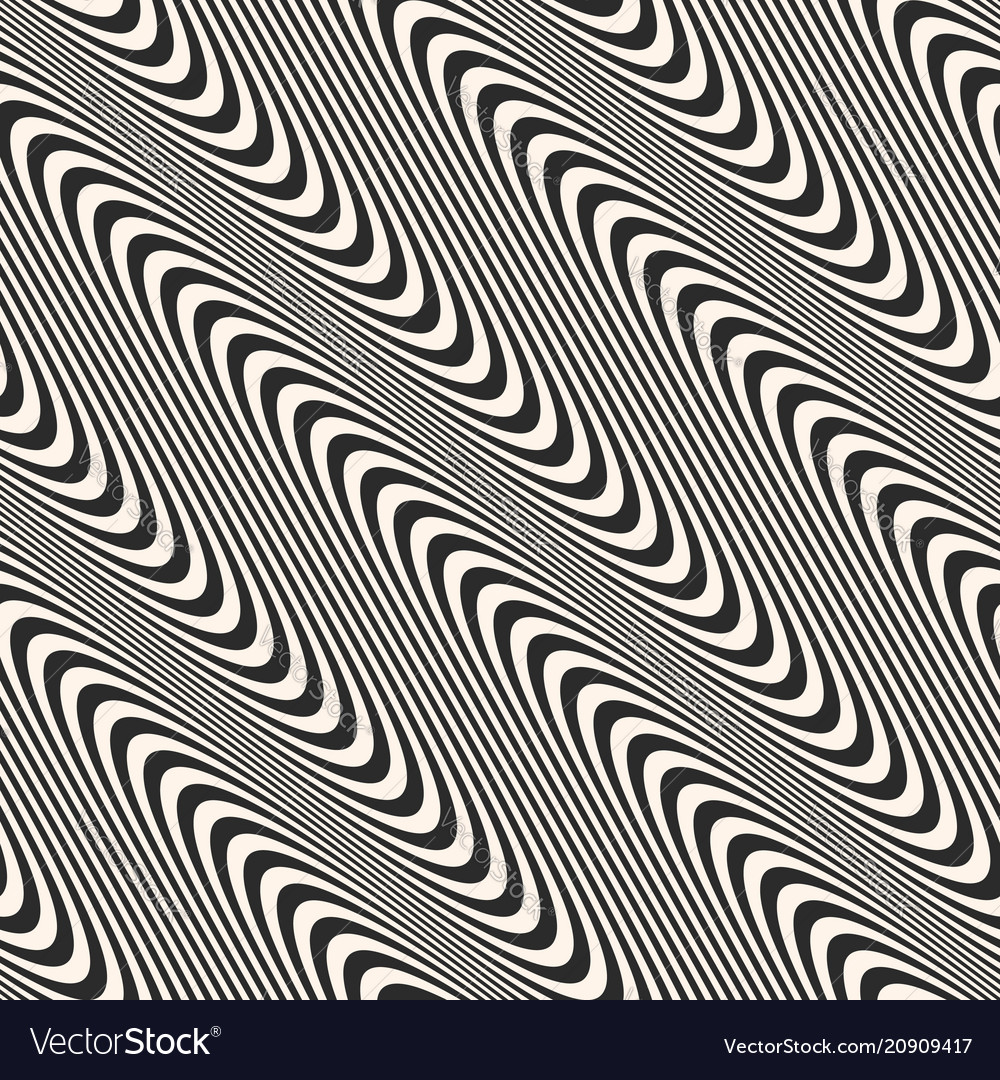 Diagonal curved wavy lines seamless pattern vector image Diagonal curved wavy lines seamless pattern