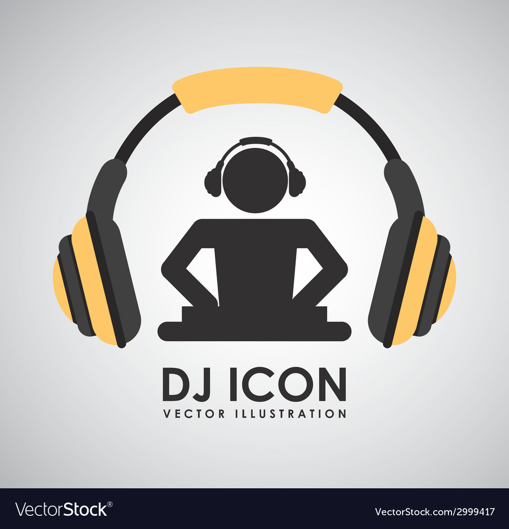 Dj icon design Royalty Free Vector Image - VectorStock