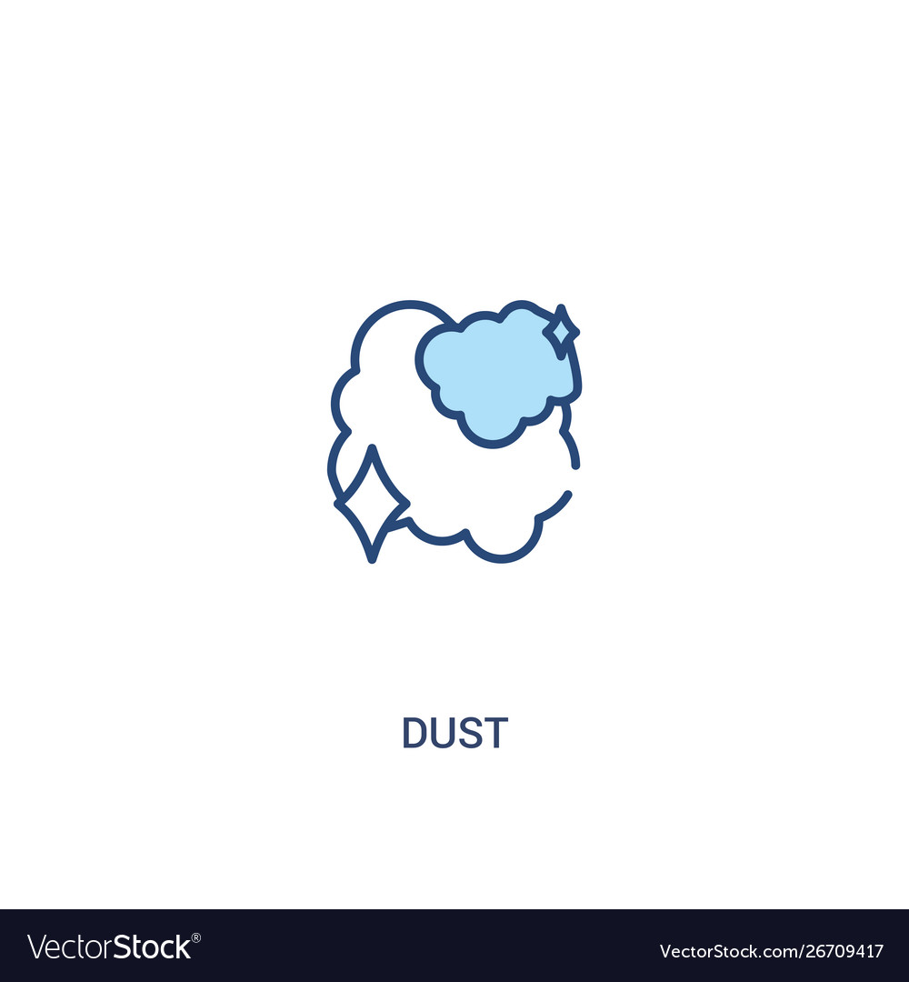 Dust concept 2 colored icon simple line element vector image Dust concept 2 colored icon simple line element