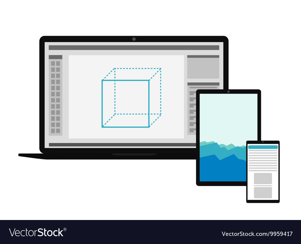 Electronics set with different screens