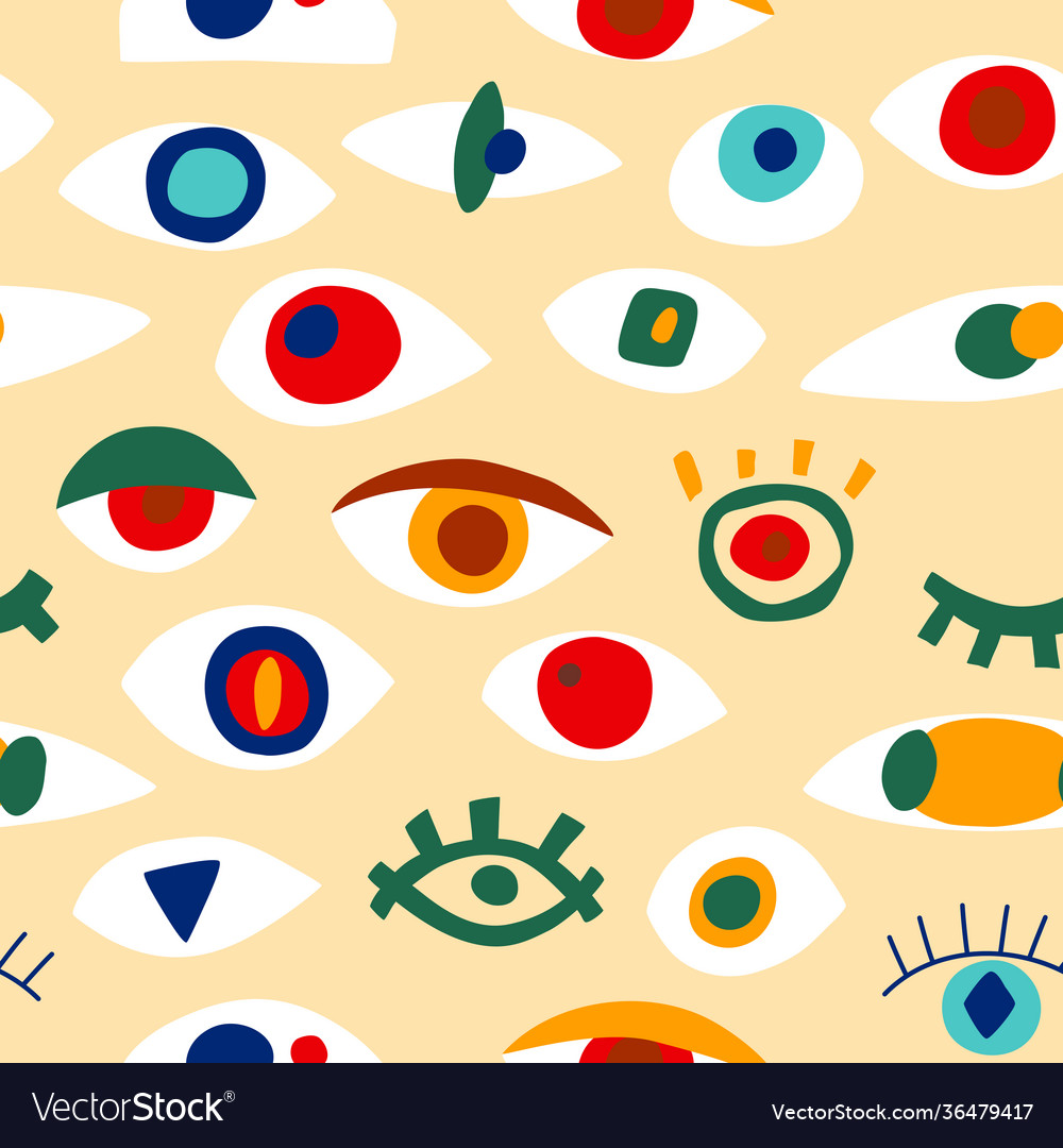 Eye abstract pattern with geometric shapes vector image Eye abstract pattern with geometric shapes