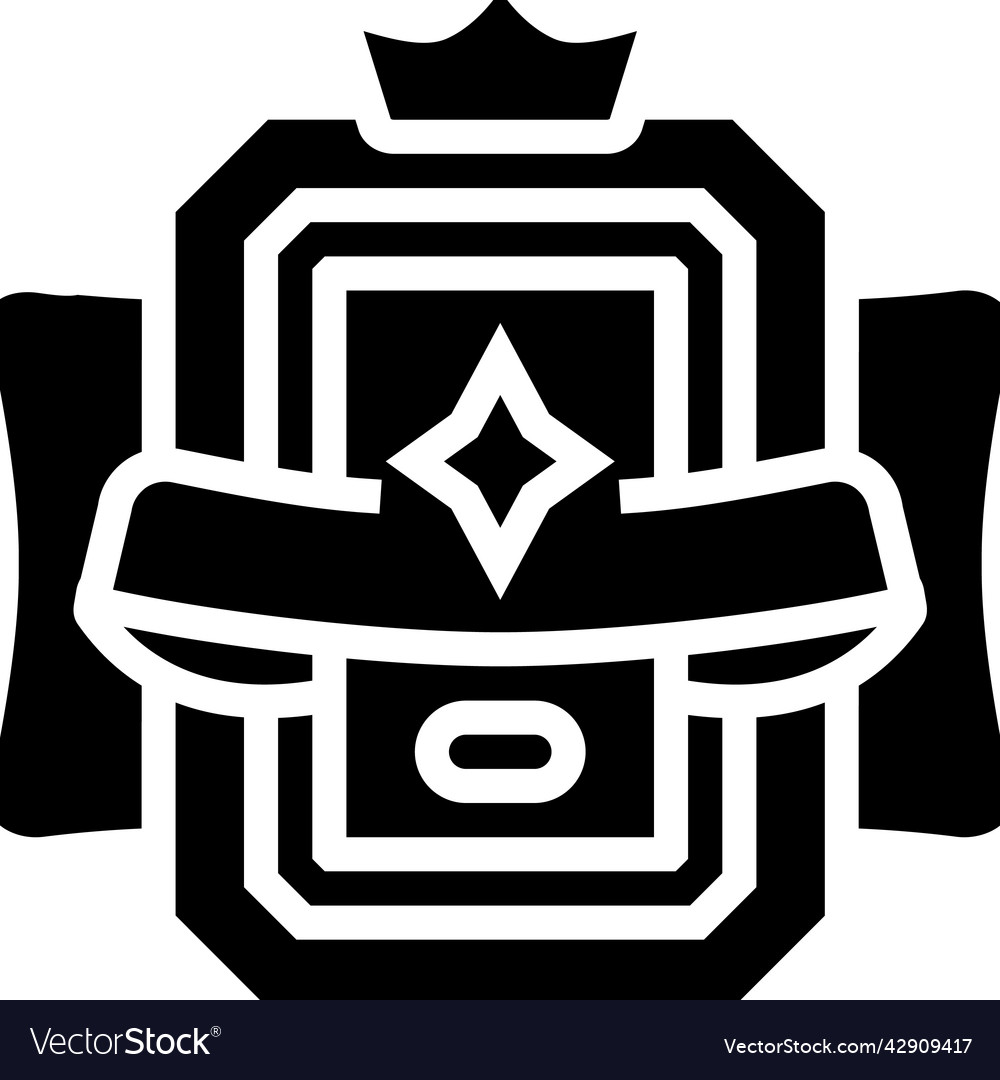 Game award with crown glyph icon Royalty Free Vector Image