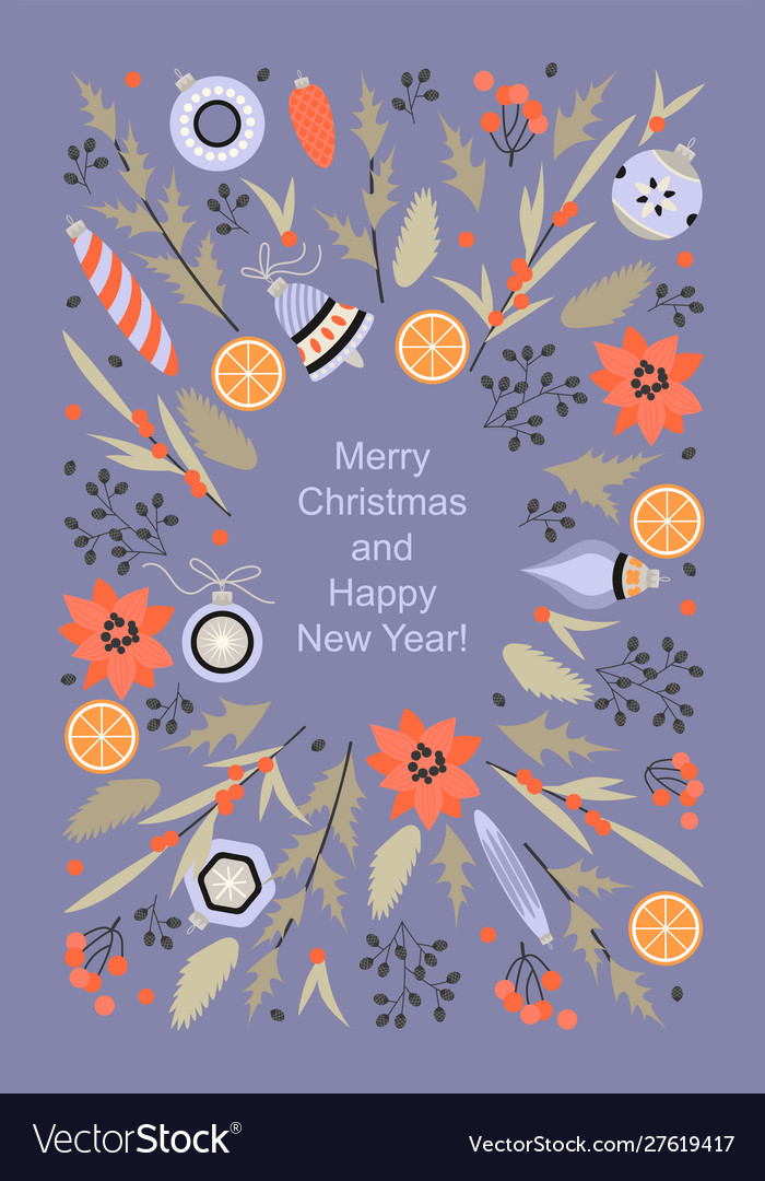 Greeting card for christmas and new year