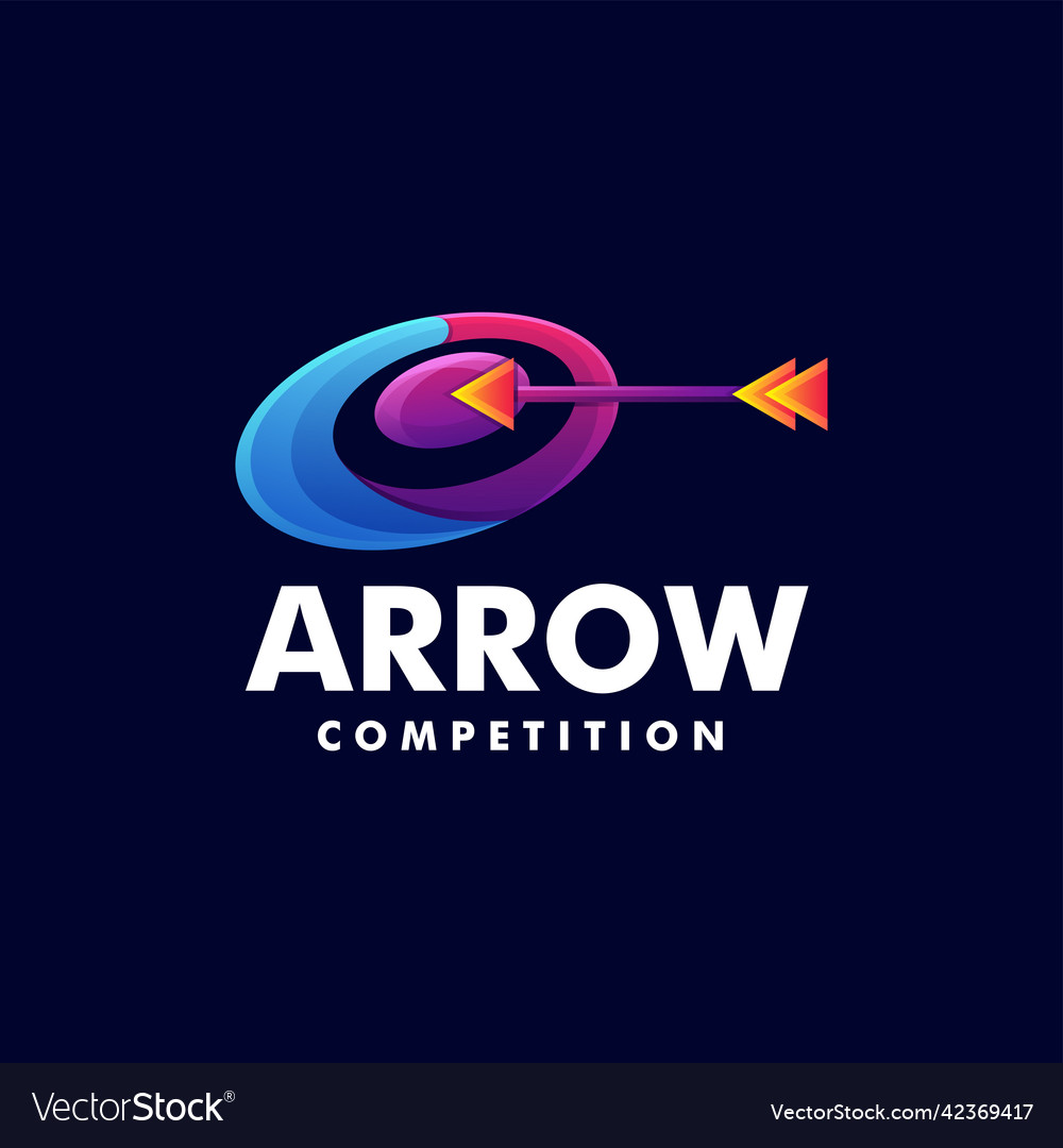 Logo arrow competition gradient