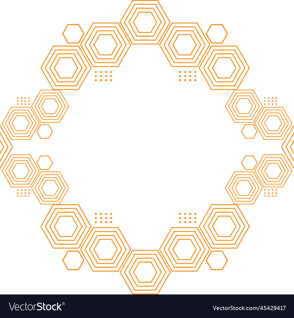 Modern geometric hexagonal shape design