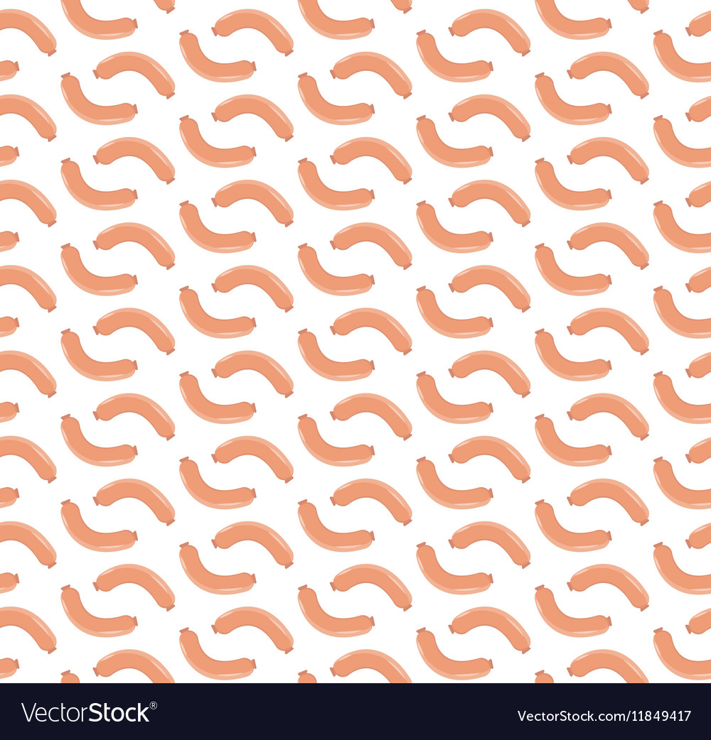 Sausages seamless pattern flat style