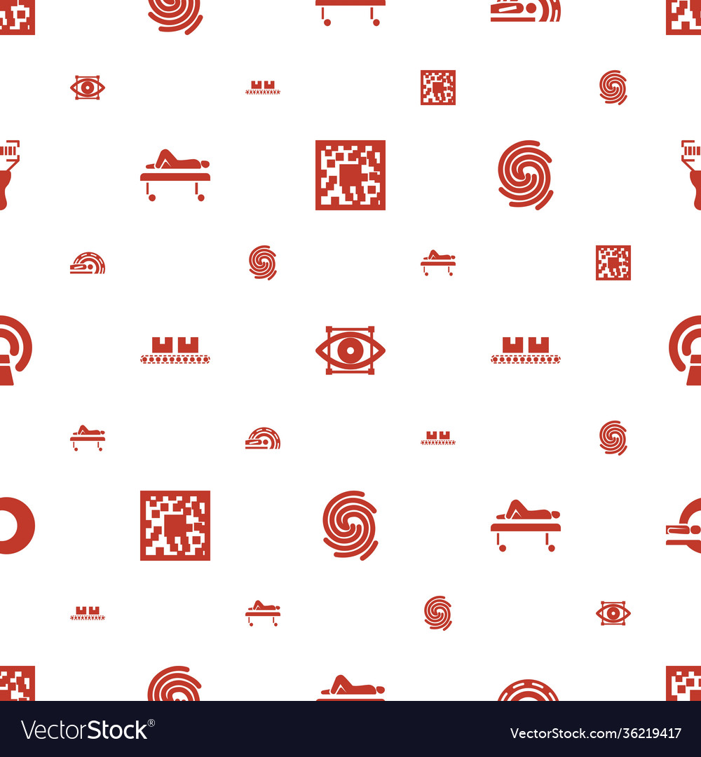 Scan icons pattern seamless white background