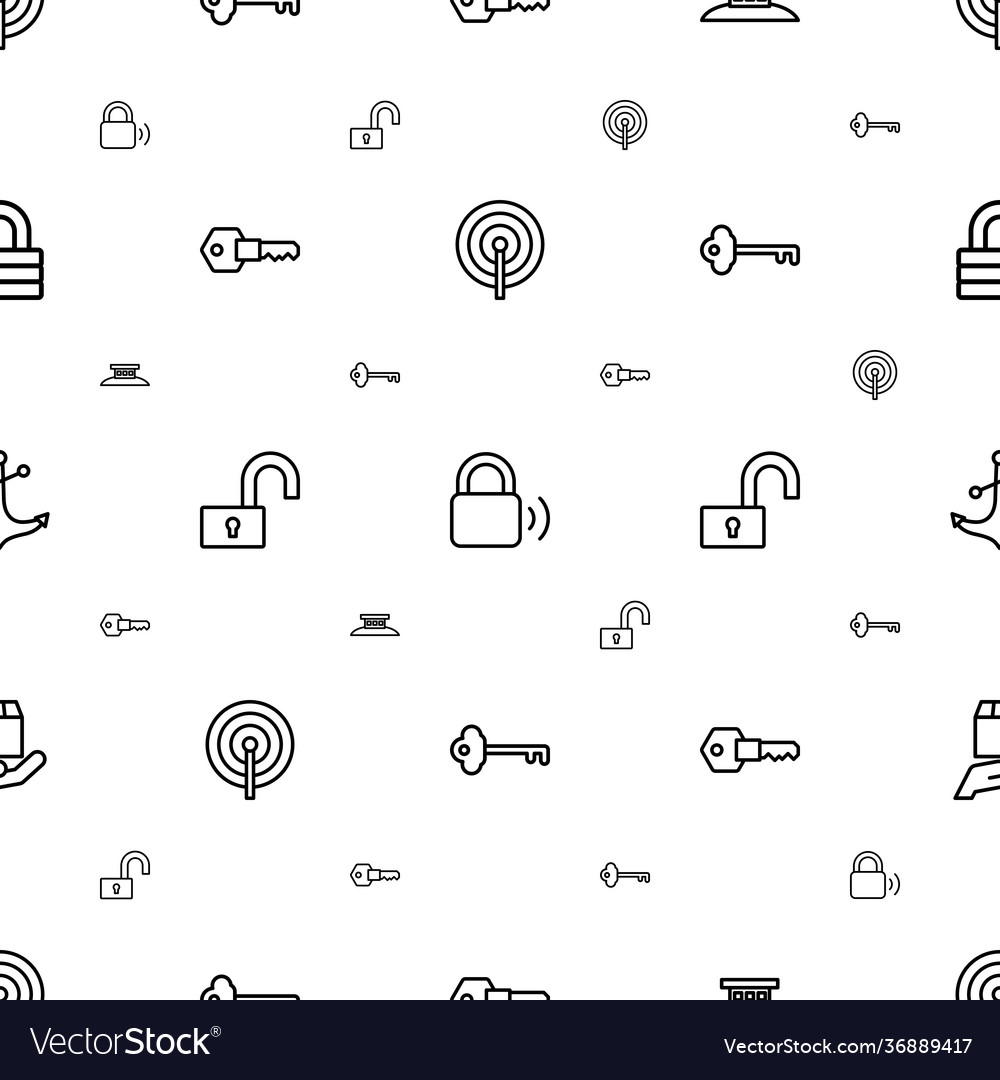 Secure icons pattern seamless white background
