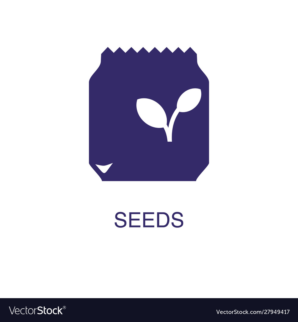 Seeds element in flat simple style on white