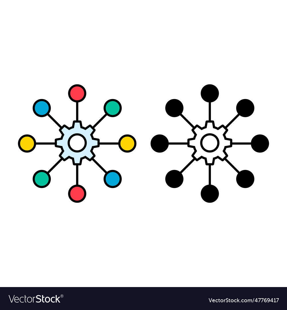 Set of multichannel digital design icon vector image Set of multichannel digital design icon