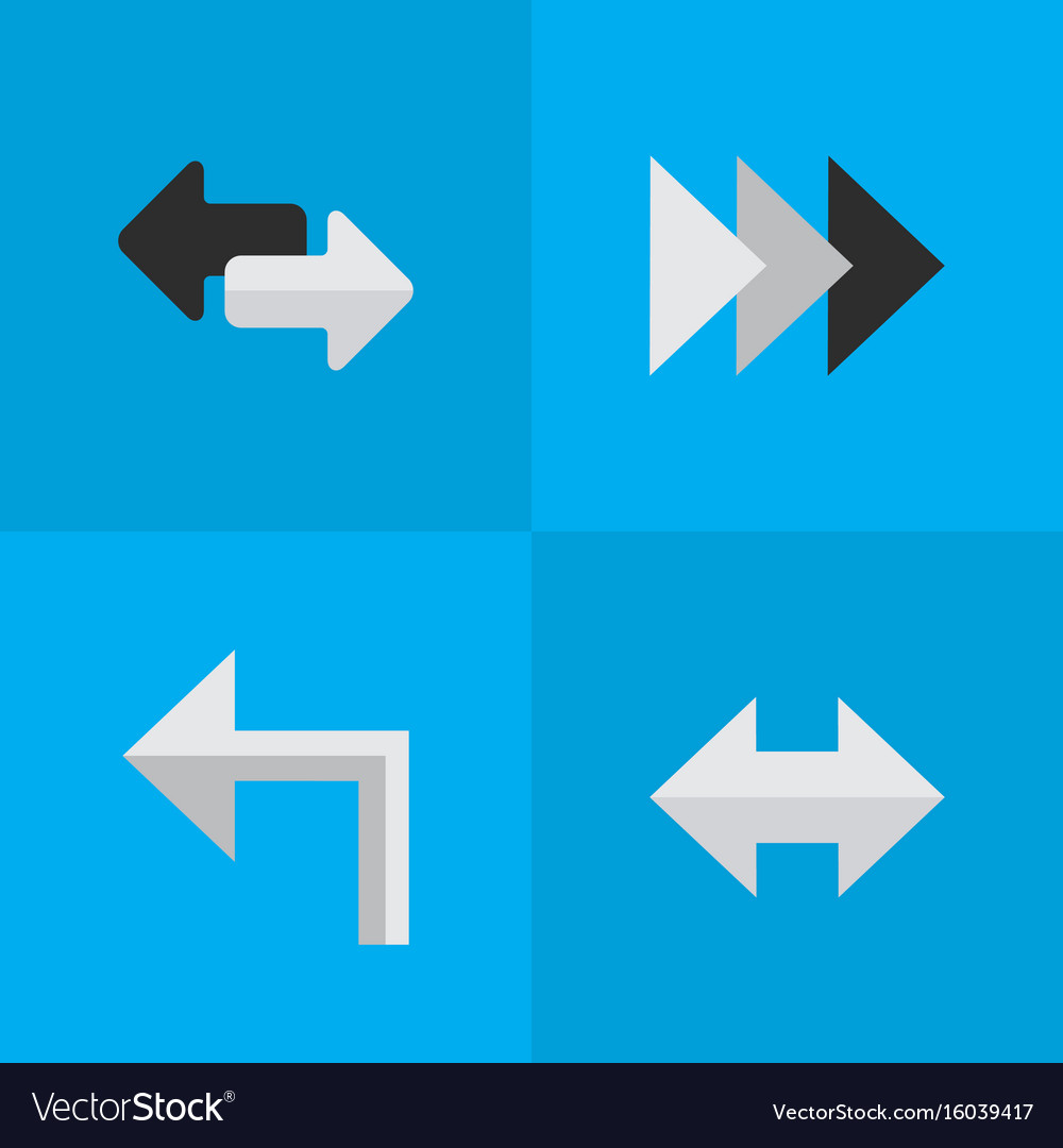 Set of simple arrows icons Royalty Free Vector Image