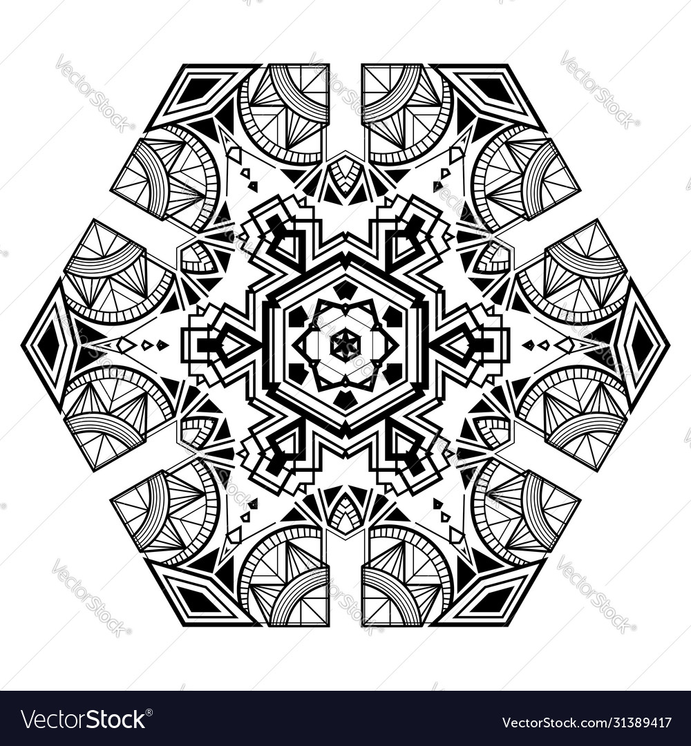 Snowflake art deco