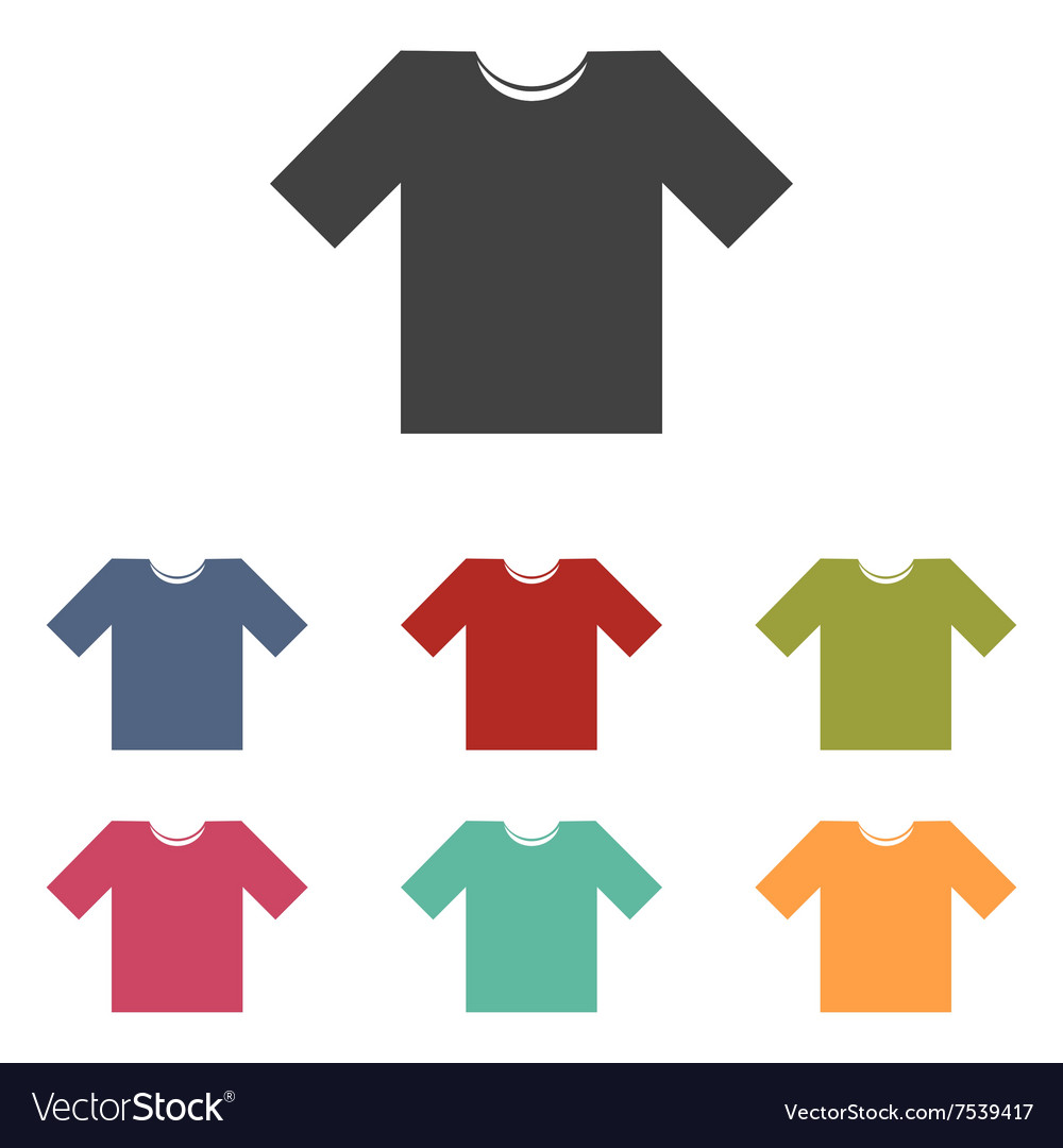 T-shirt icons set