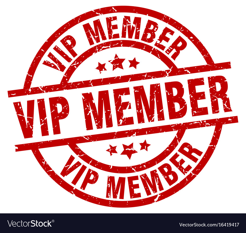 Vip member round red grunge stamp