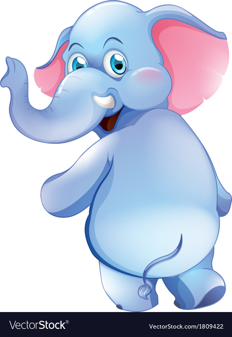 A cute young elephant Royalty Free Vector Image