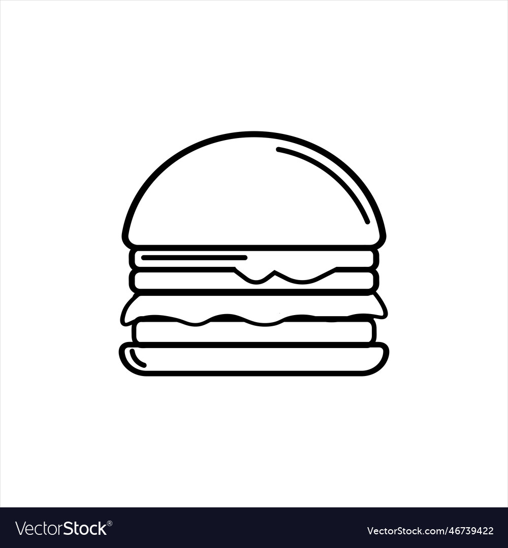 Burger doodle food