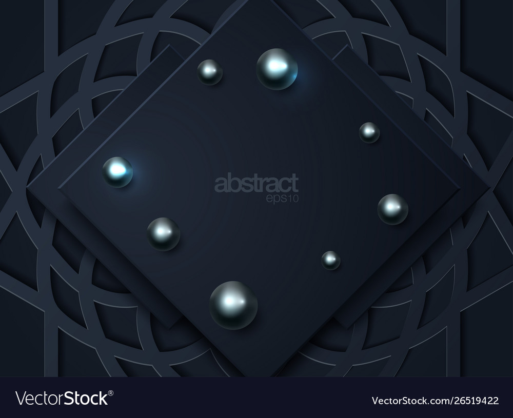Dark abstract background with black overlap layers