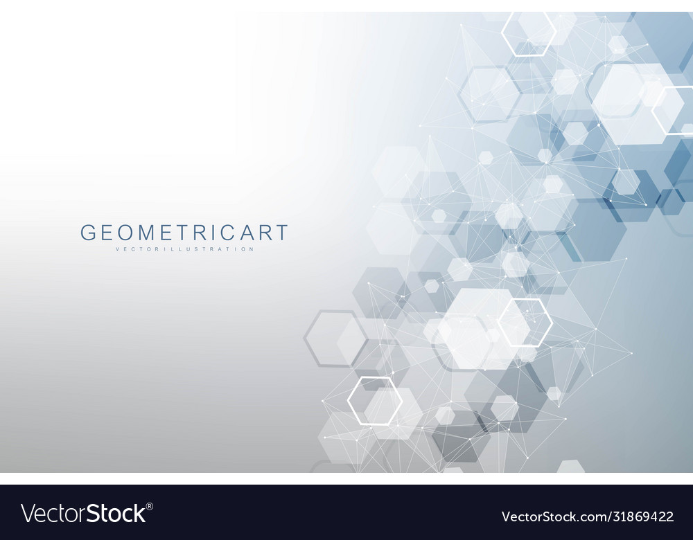 Geometric abstract background with connected line