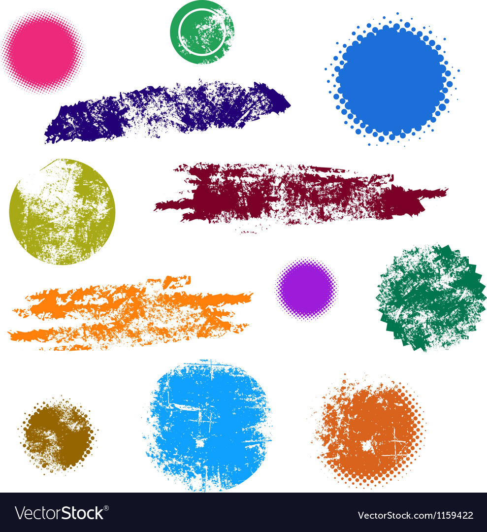 Grunge Design Shape Set Royalty Free Vector Image