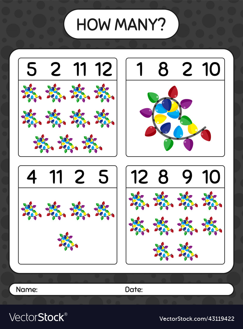 How many counting game with string light