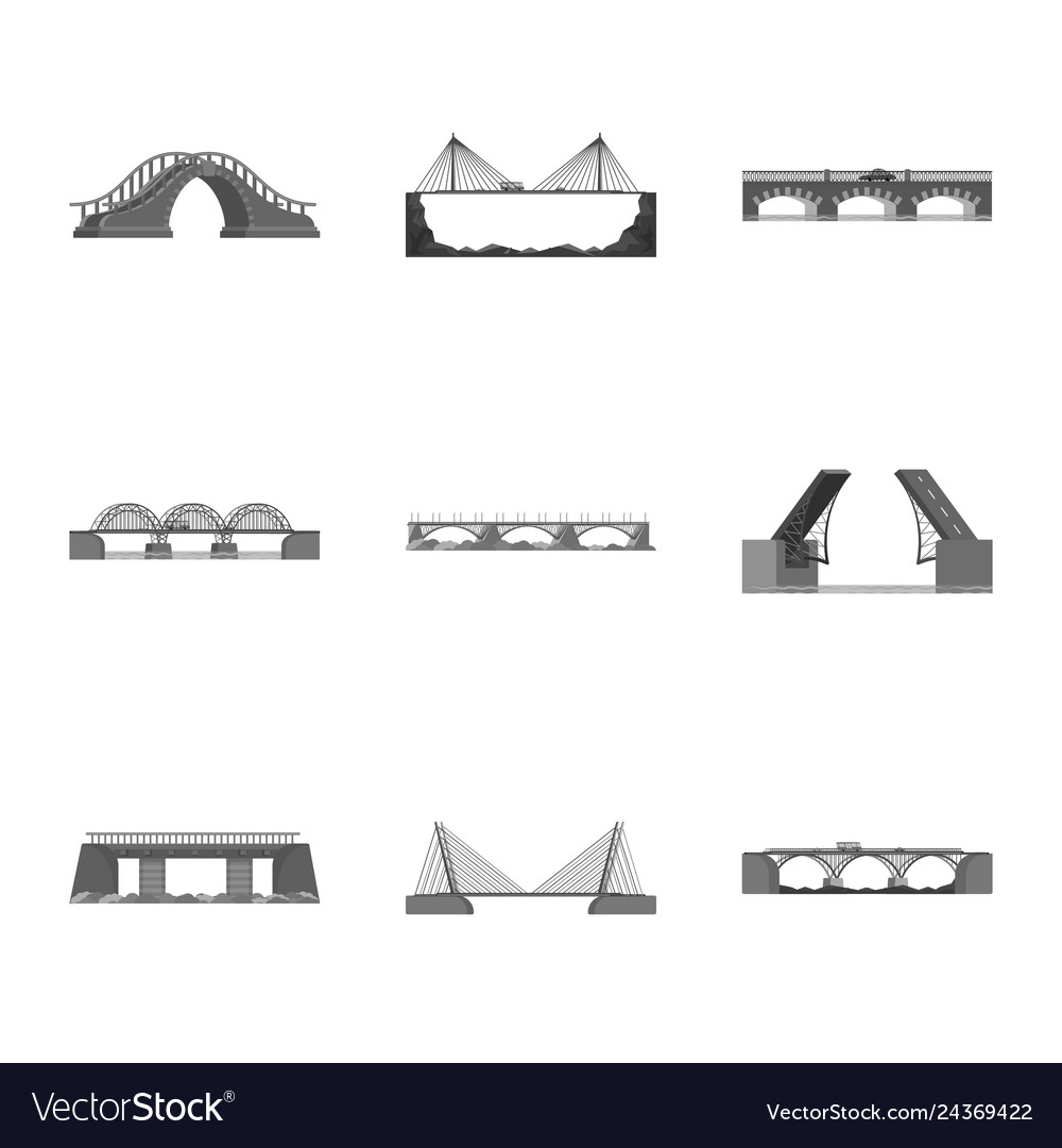Isolated object of design and construct logo set vector image Isolated object of design and construct logo set