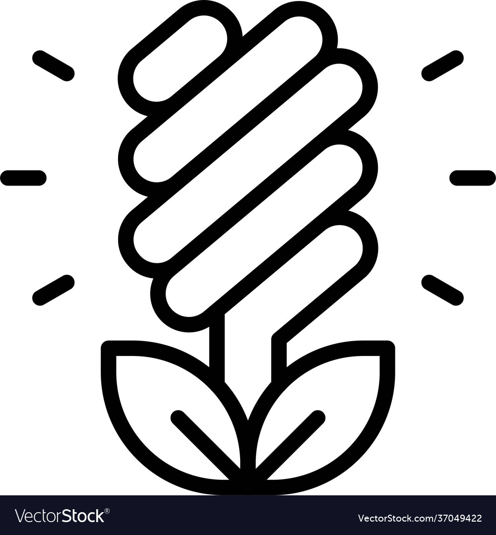 Light bulb with leaves icon earth day related