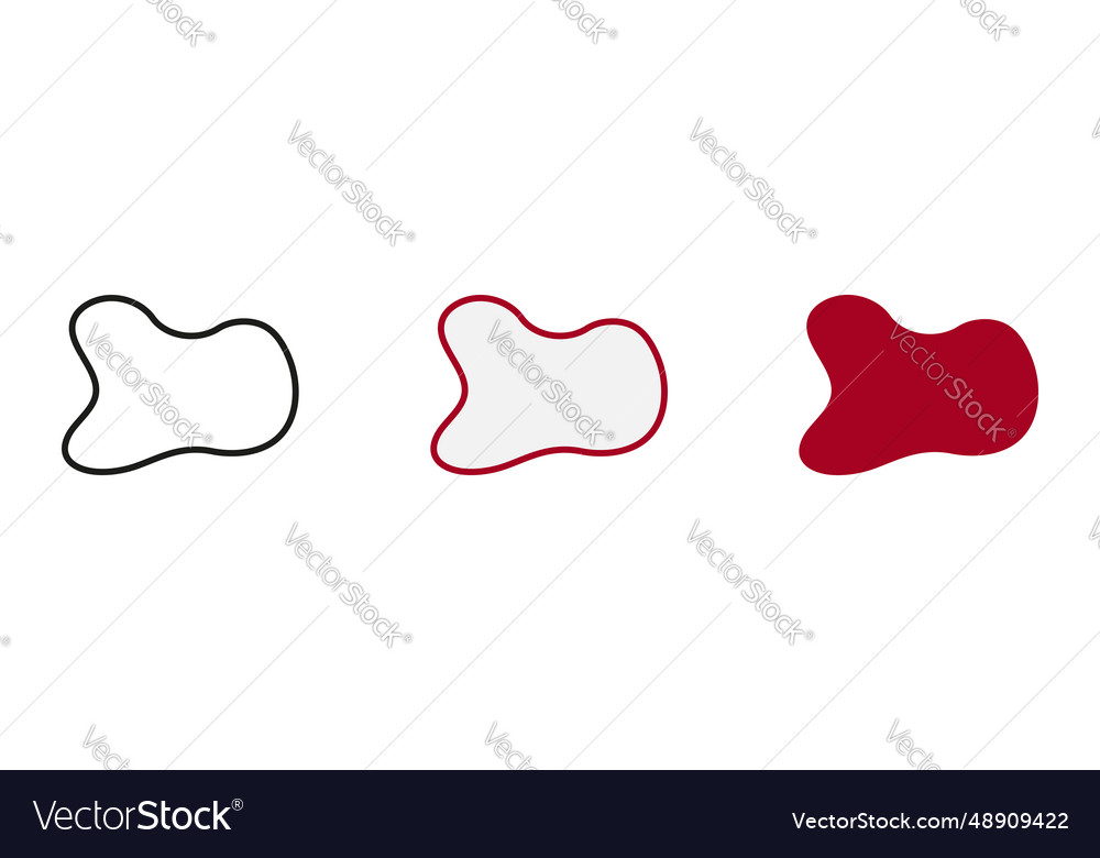 Flüssige abstrakte Form Set Blob in minimal vector image Flüssige abstrakte Form Set Blob in minimal
