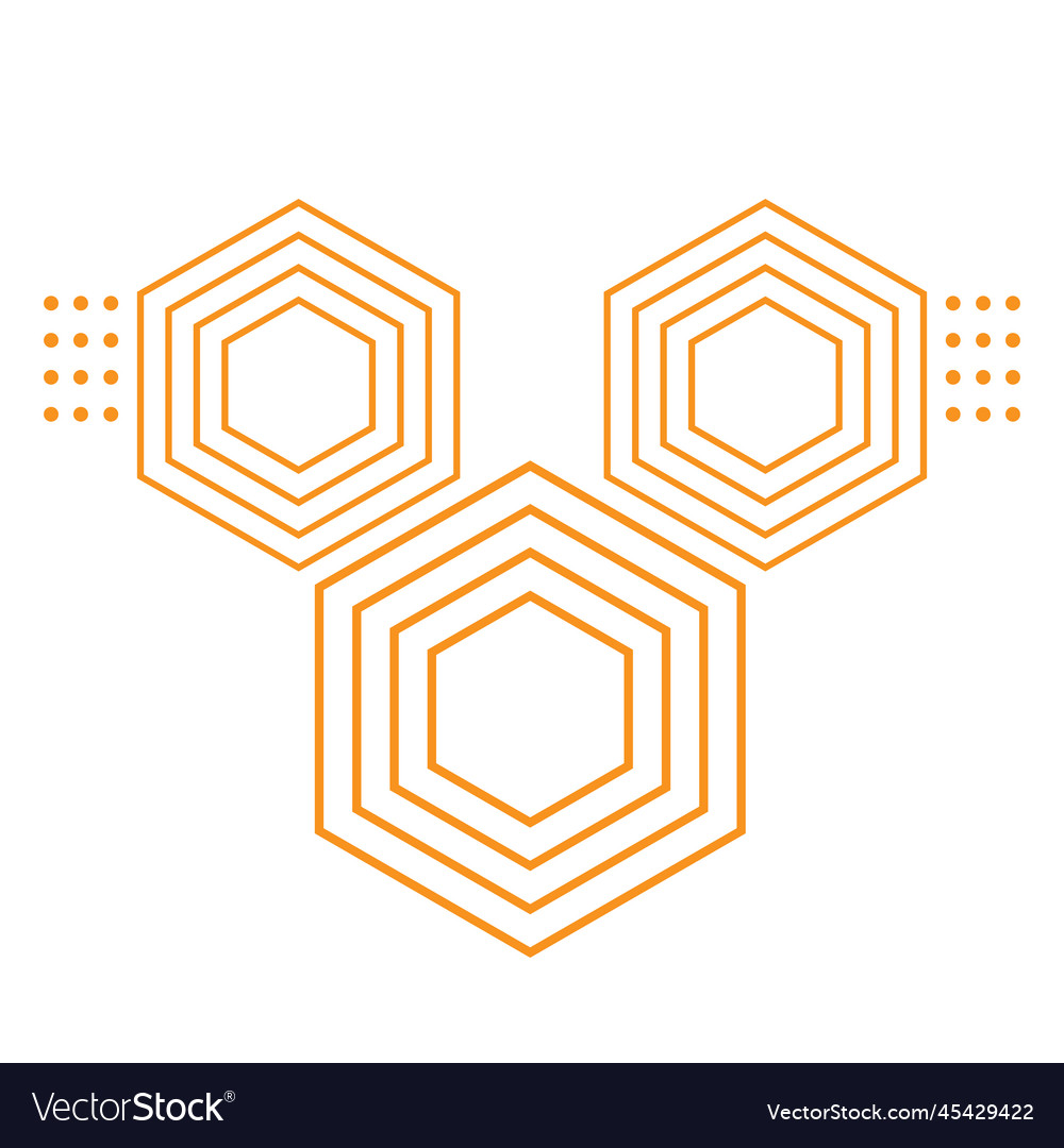 Modern geometric hexagonal shape design Vector Image Modern geometric hexagonal shape design