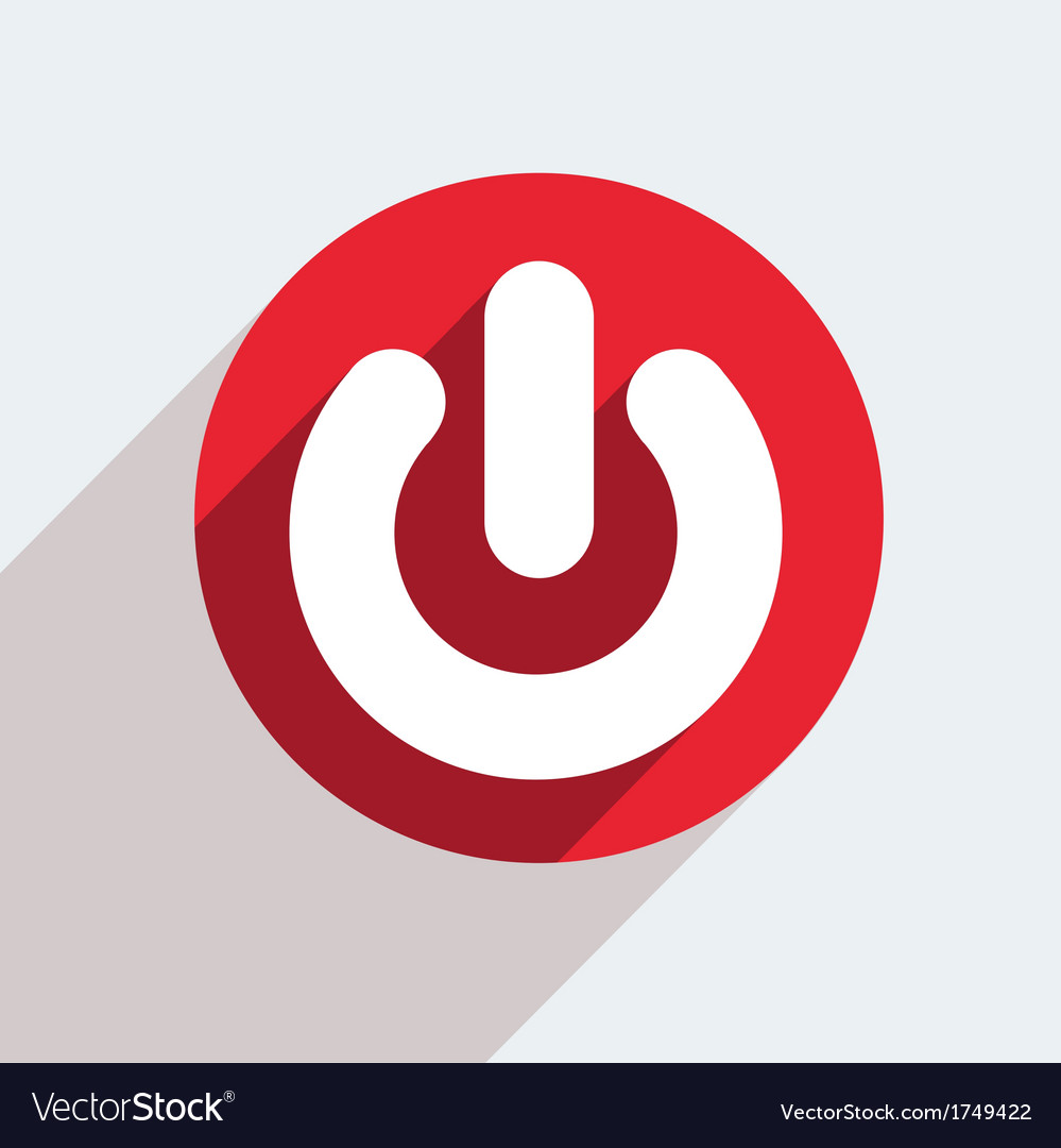 Red circle icon on gray background eps10 Vector Image