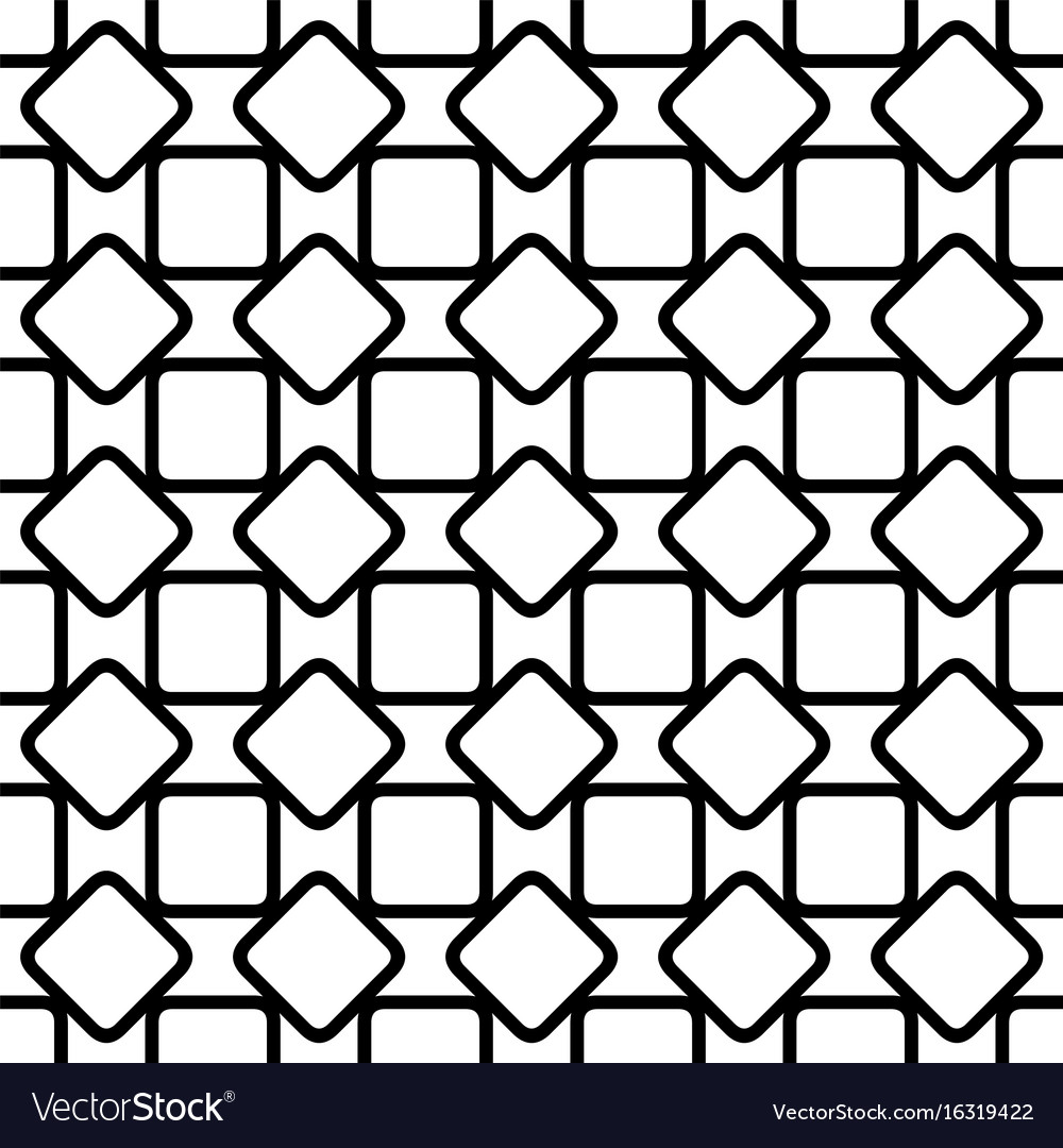 Repeating abstract monochrome rounded square grid
