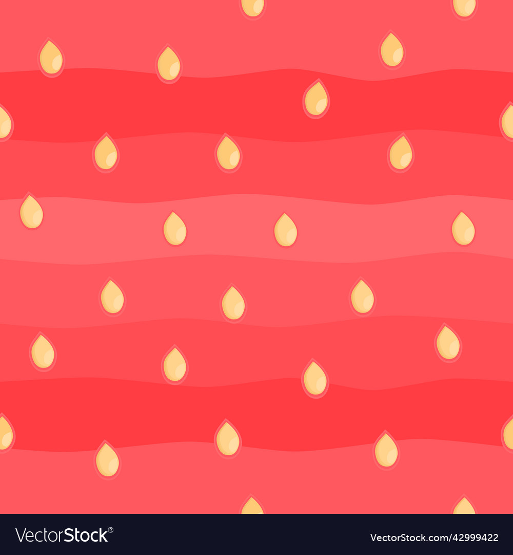 Seamless pattern with strawberry seeds on red vector image Seamless pattern with strawberry seeds on red