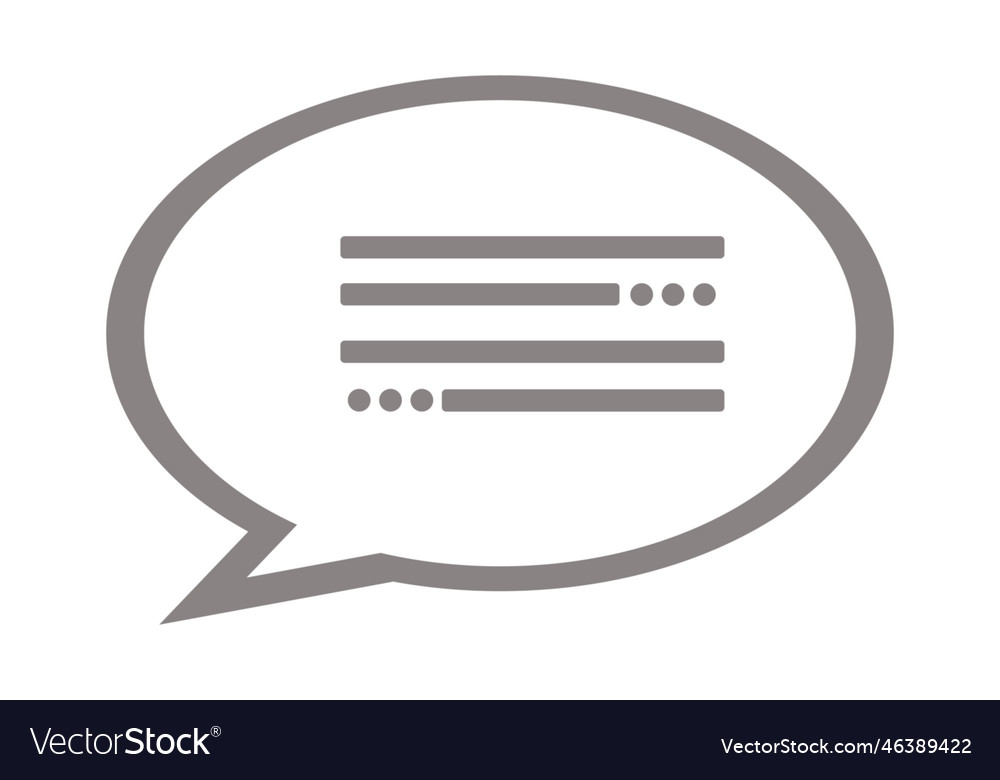 Text message chat icon speech bubble with