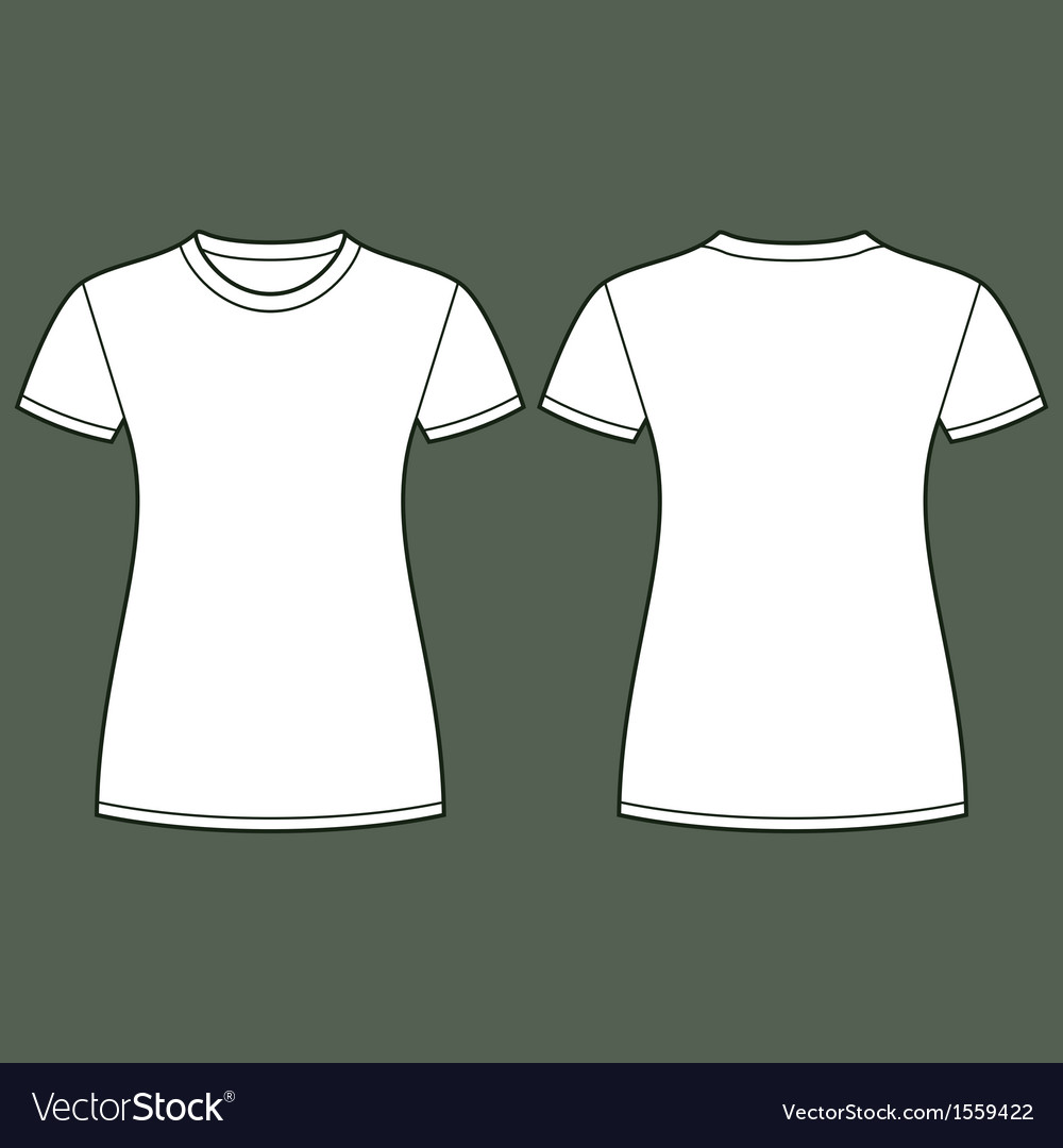 White t-shirt design template Royalty Free Vector Image