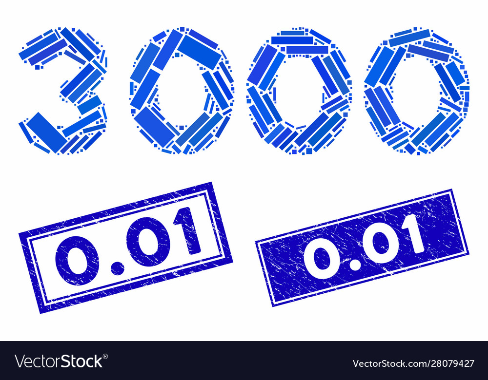 3000 digits text mosaic and distress rectangle 0