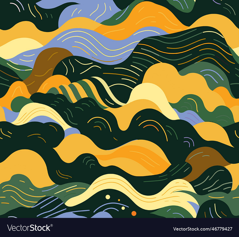 An abstract pattern with wavy figures vector image An abstract pattern with wavy figures