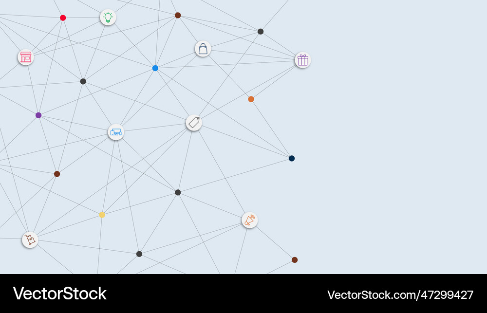 Business and network connection concept Royalty Free Vector