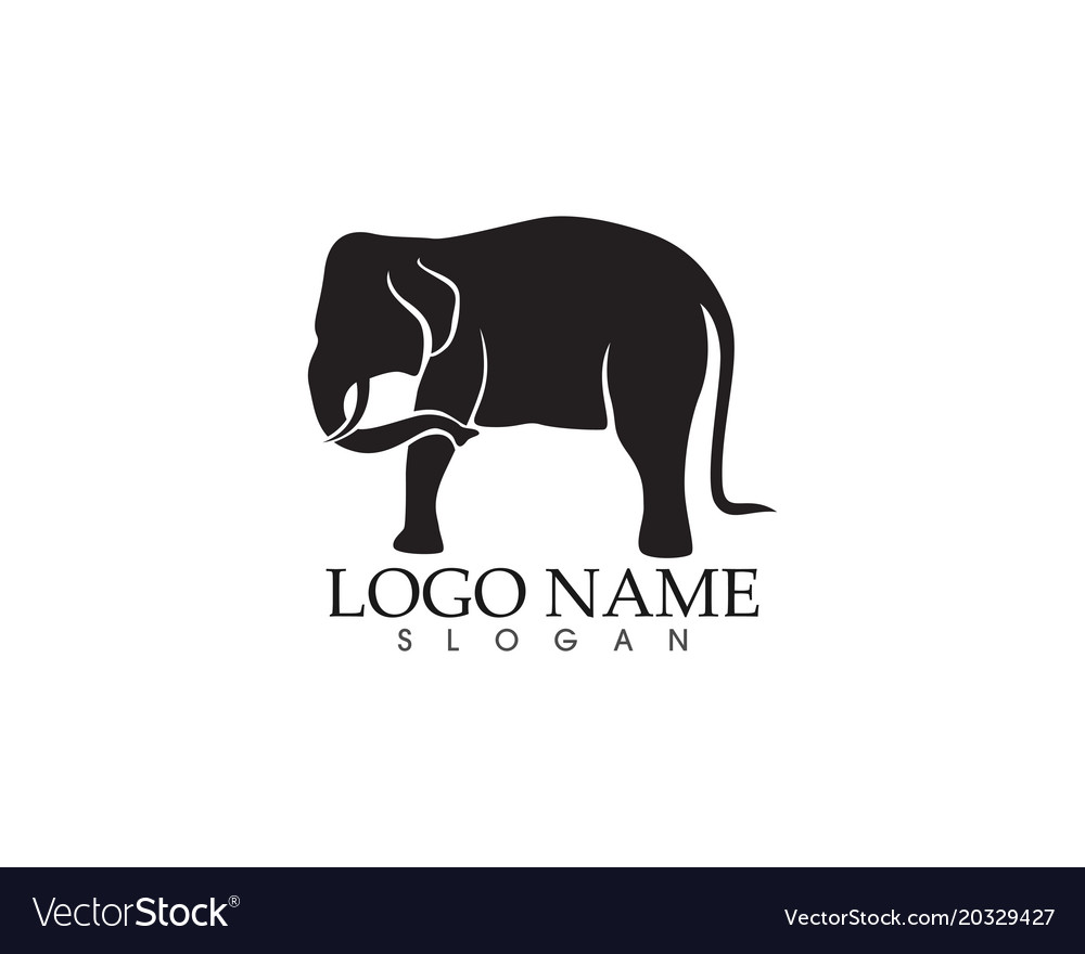 Elephant logo and symbols template app Royalty Free Vector