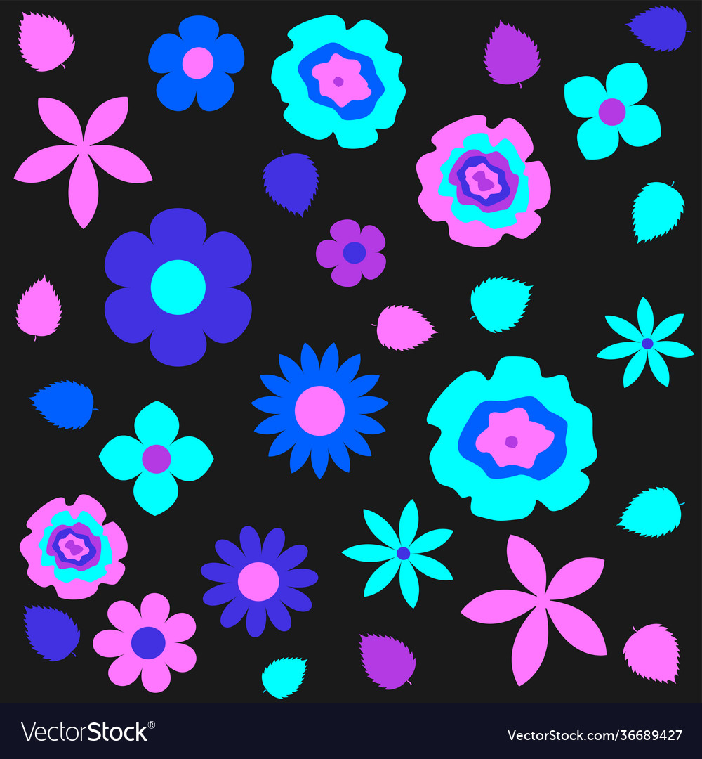 Flowers dark seamless texture