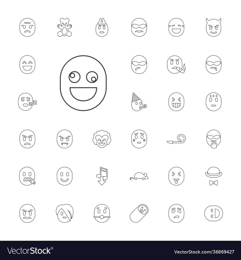 Funny icons Royalty Free Vector Image - VectorStock