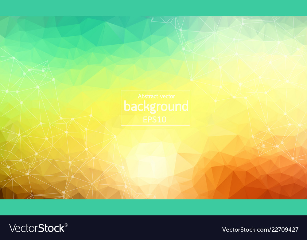 Geometric colorful polygonal background molecule