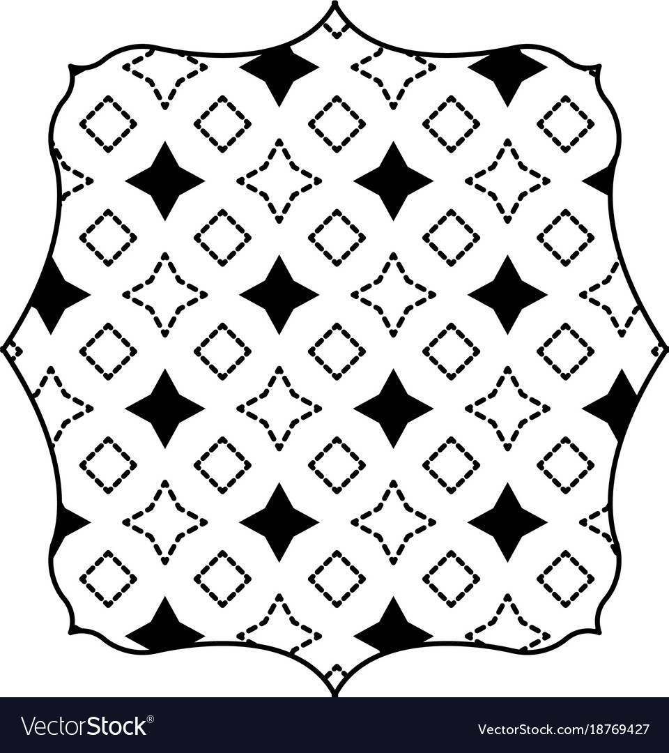 Isolated pattern frame design Royalty Free Vector Image