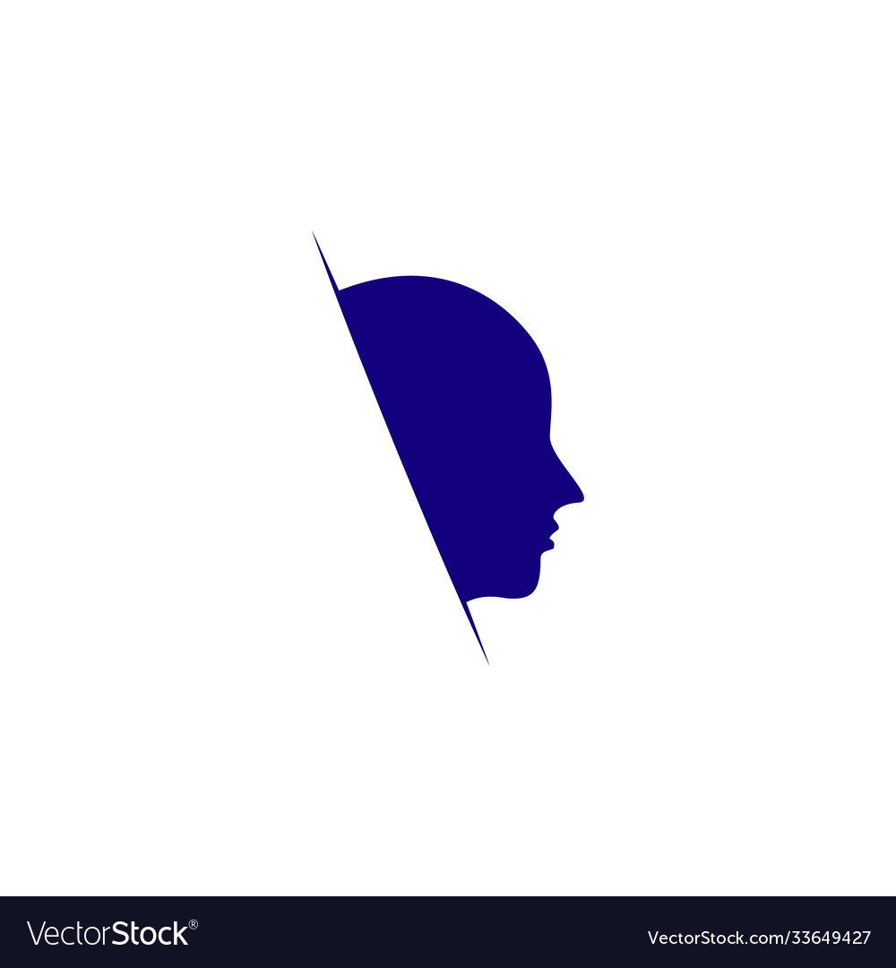 Man face template design Vector Image Man face template design