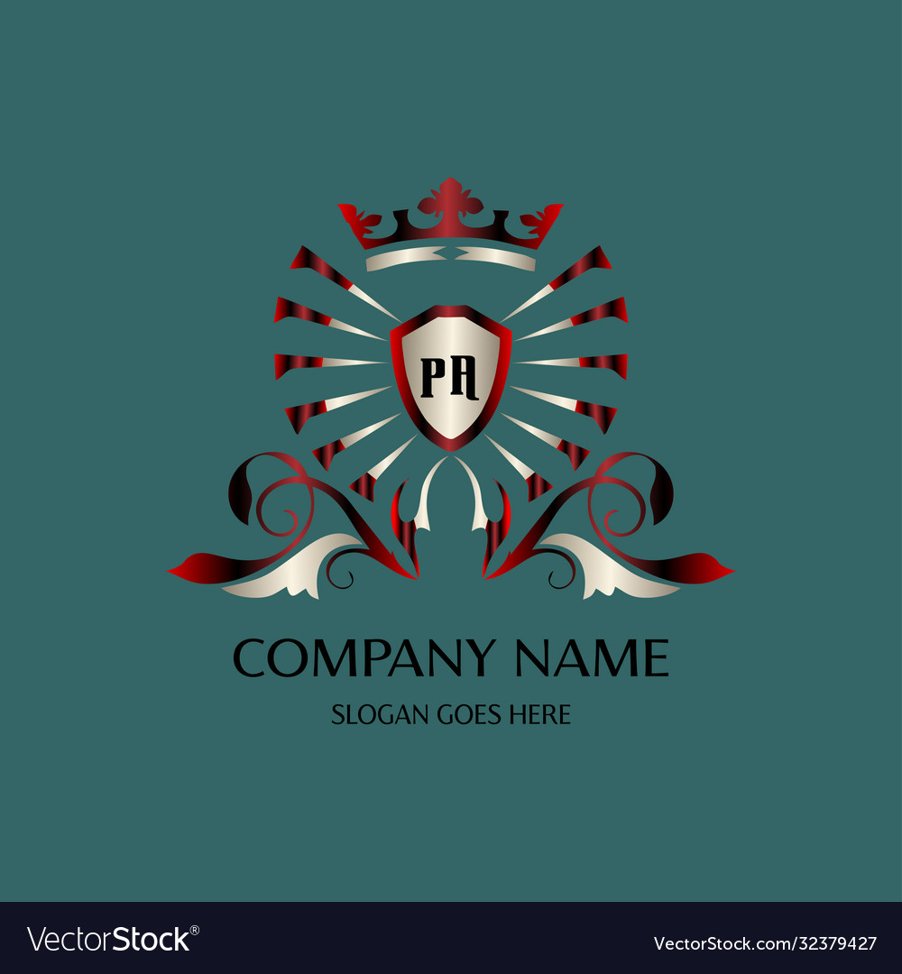 Pa initial logo with colorful circle template Vector Image Pa initial logo with colorful circle template