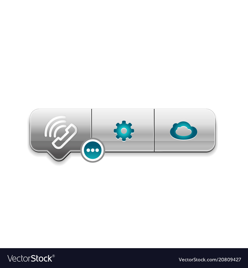 Phone support web button vector image Phone support web button