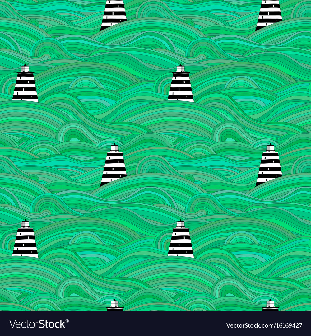 Seamless unusual pattern with waves