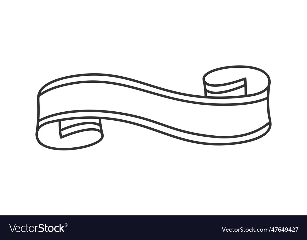 Vintage lined ribbon Royalty Free Vector Image