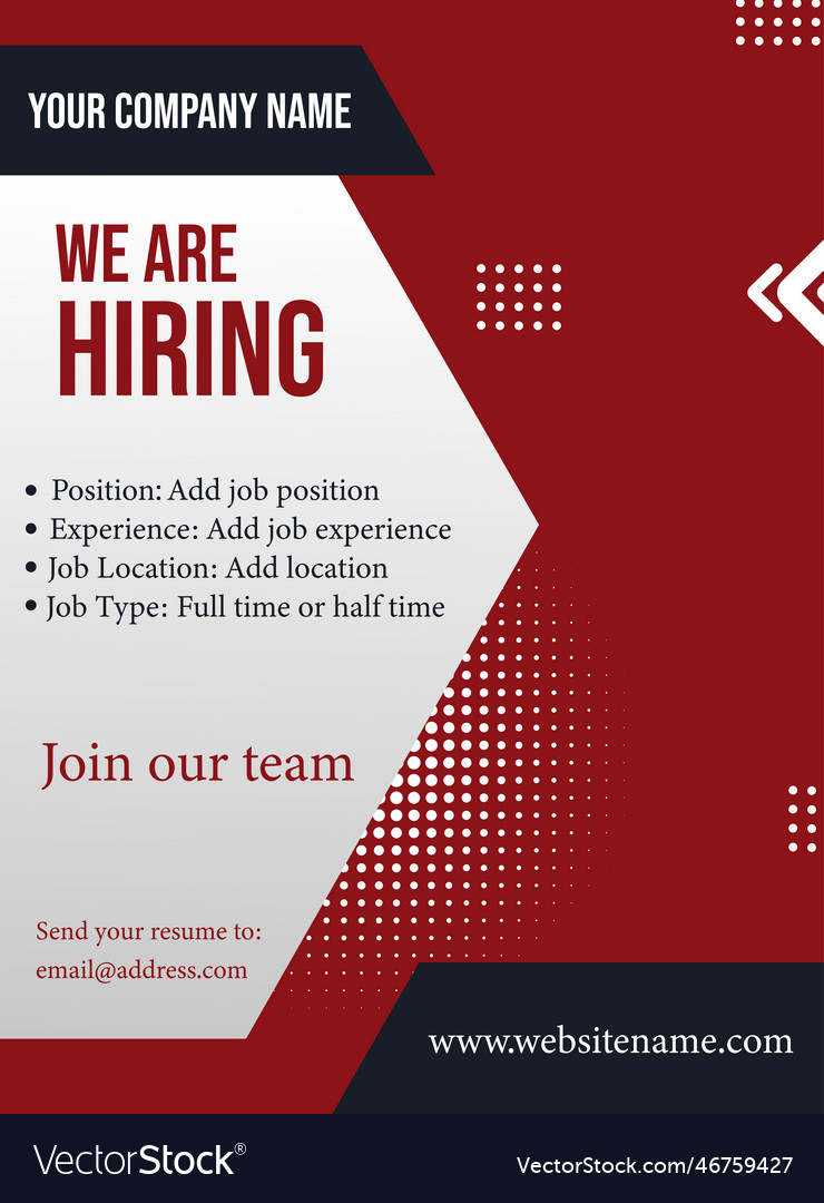 We are hiring poster flyer design