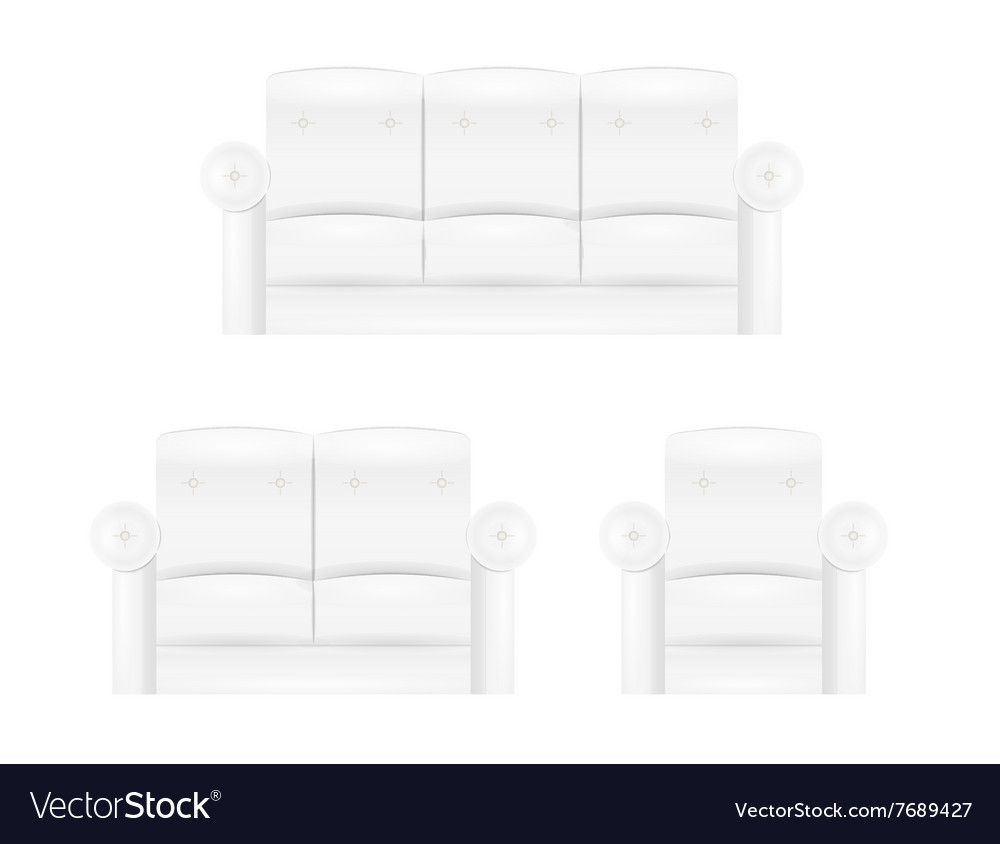 White Sofa Furniture Royalty Free Vector Image White Sofa Furniture Royalty Free