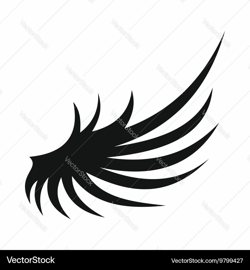Wing icon simple style Royalty Free Vector Image